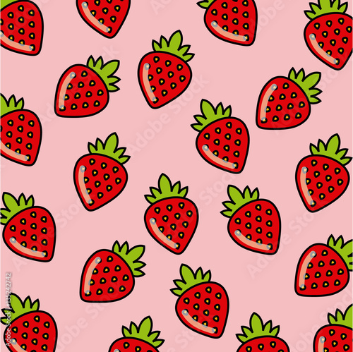 background of strawberry fruit. colorful design. vector illustration