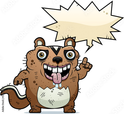 Cartoon Ugly Chipmunk Talking