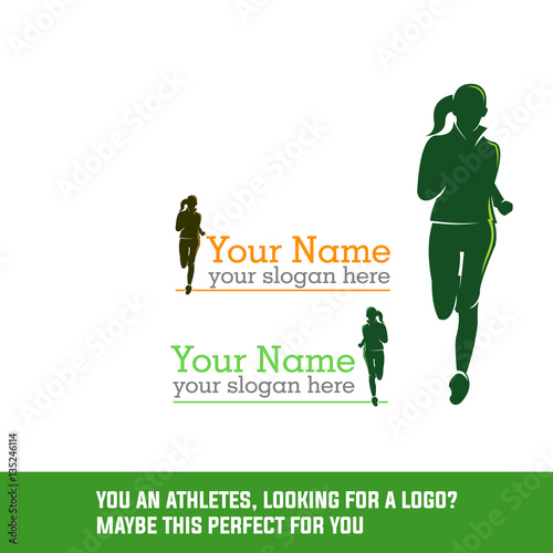 RUNNING ATHLETES, PERFECT LOGO FOR RUNNER