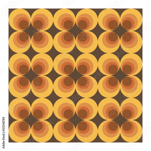 Vector background of seventies colorful wallpaper
