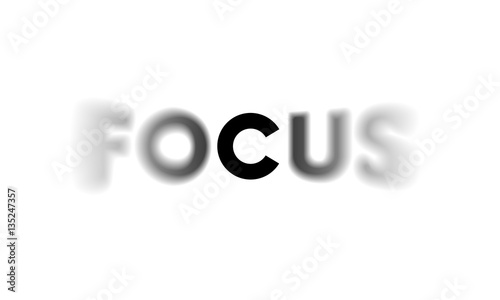 Word Focus with selective focus photo
