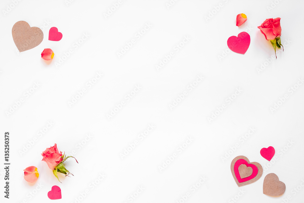 concept of Valentine's Day with heart background mock up