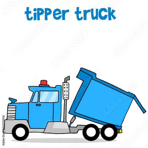 Illustration of tipper truck transportation