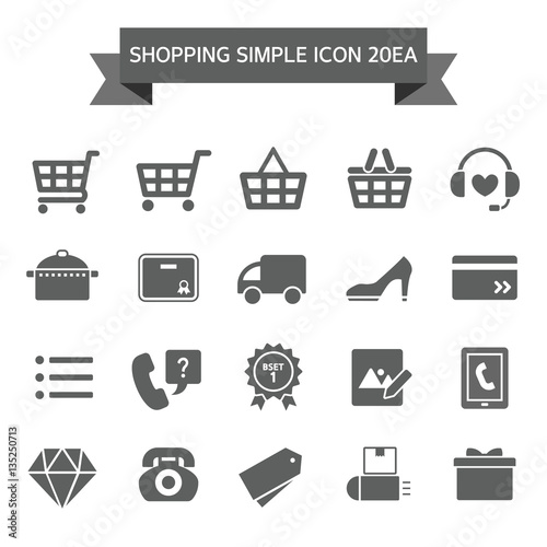 Shopping Simple Icon Set