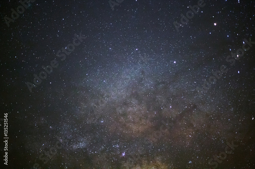 Close-up of Milky Way Galaxy  Long exposure photograph  with gra