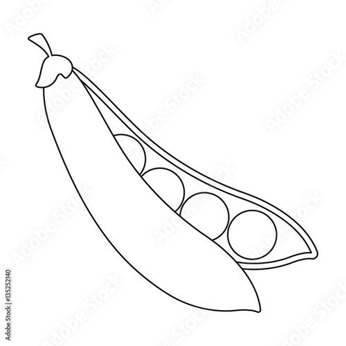 Peas icon outline. Singe vegetables icon from the eco food outline.