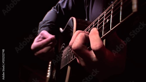 Guitarist Strumming Acoustic Guitar - Close Up 5