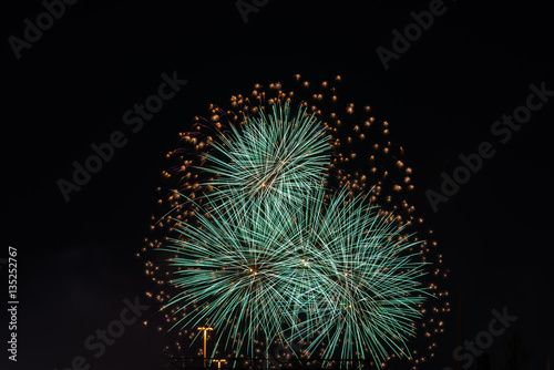 Fireworks on black background