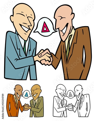 Two men coming to an agreement