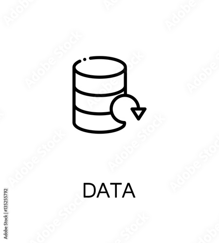 Data flat icon