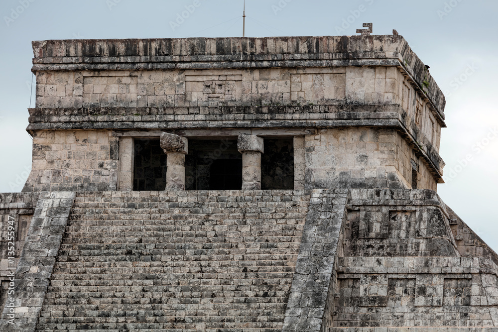 El Castillo, a.k.a the Temple of Kukulcan, a Mesoamerican step-pyramid at the center of the Chichen Itza archaeological site in Yucatan, Mexico, considered to be one of the New 7 Wonders of the World El Castillo, a.k.a the Temple of Kukulcan, a Mesoamerican step-pyramid at the center of the Chichen Itza archaeological site in Yucatan, Mexico, considered to be one of the New 7 Wonders of the World