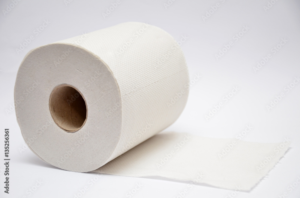 Toilet roll on the plain background Toilet roll on the plain background