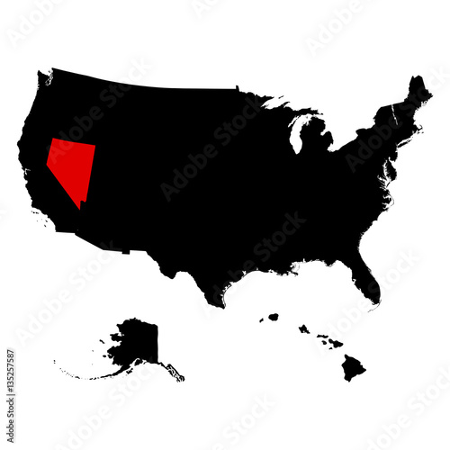 map of the U.S. state Nevada 