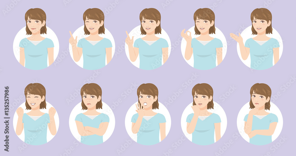 女性の表情　まとめ 