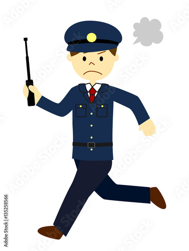 追いかける警察官 Stock イラスト Adobe Stock
