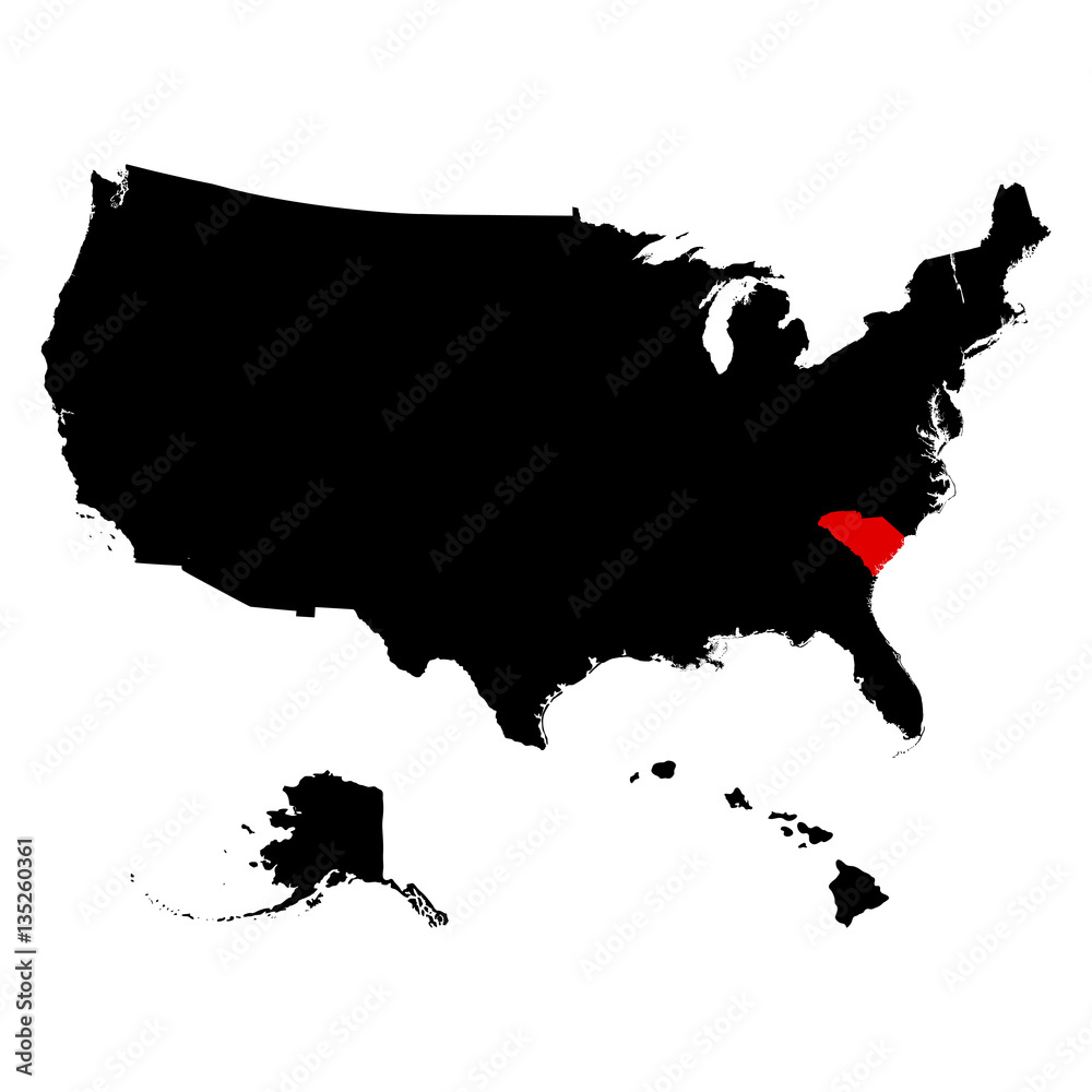map of the U.S. state South Carolina map of the U.S. state South Carolina