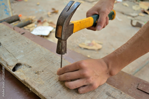 handle Hammer hit the nail..