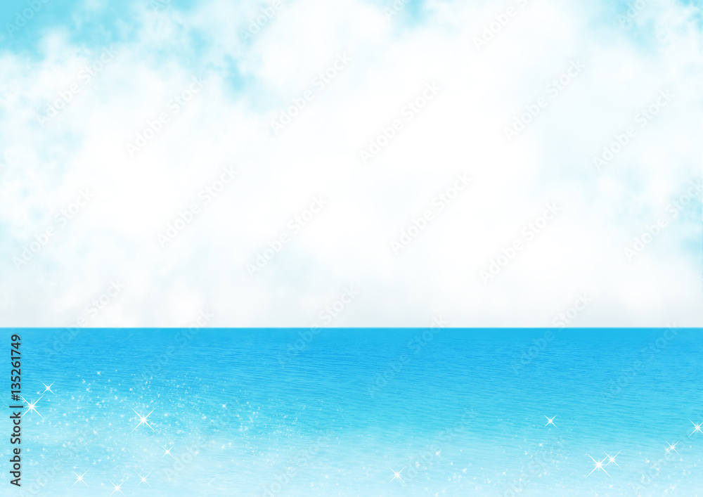空とキラキラ海 Stock イラスト Adobe Stock
