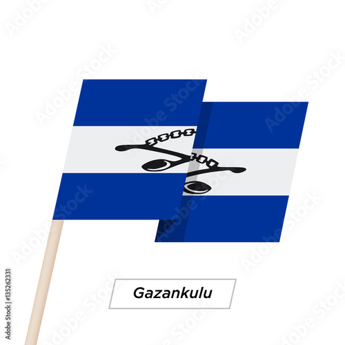 Gazankulu Ribbon Waving Flag Isolated on White. Vector Illustration. photo