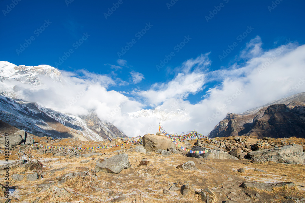 beautiful view on top of Annapurna Base Camp beautiful view on top of Annapurna Base Camp