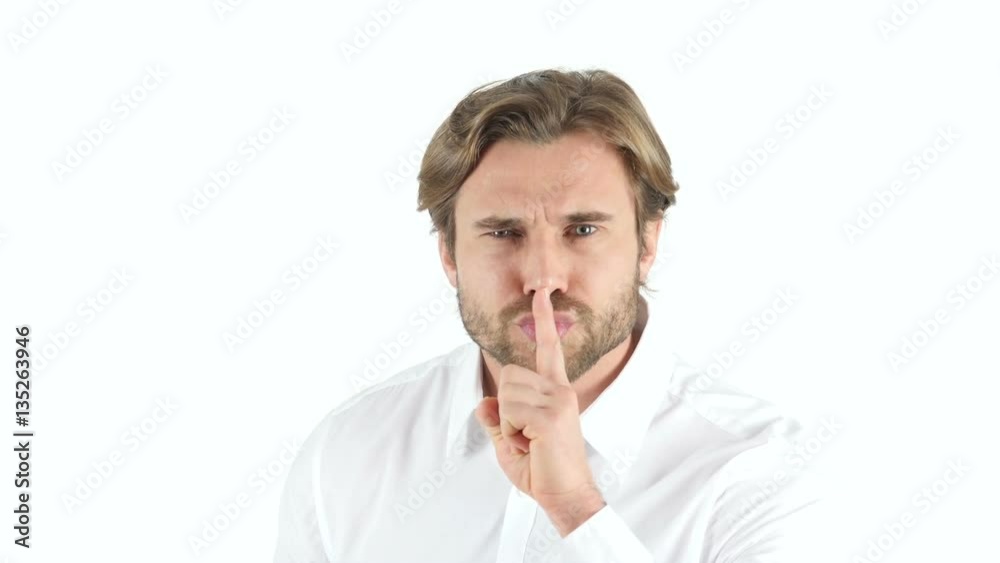 Gesture of Silence, Finger on Lips Gesture of Silence, Finger on Lips