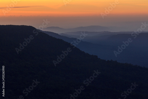 sunrise at the mountain in morning time