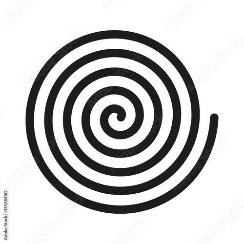 Spiral icon. Helix and scroll, gyre, curl, loop symbol. Flat design. Stock - Vector illustration photo