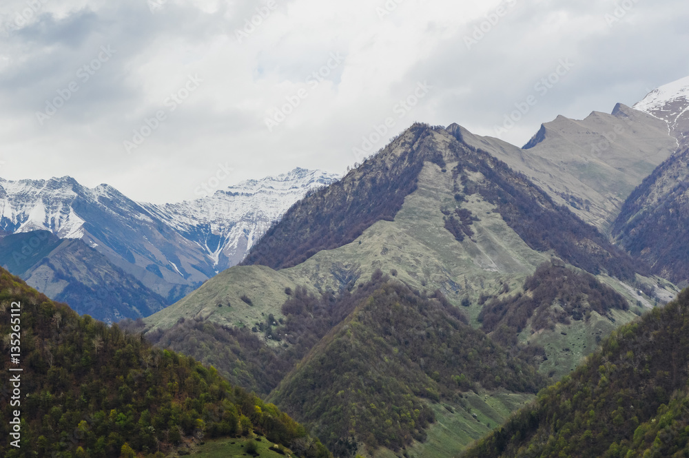 Caucasus Mountains view in Gudauri, Georgia