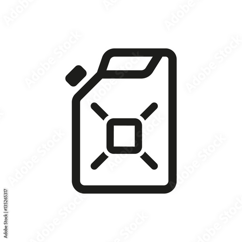 Canister icon. Container and jerrican, jug, gas symbol. Flat design. Stock - Vector illustration