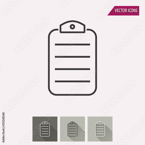 Clipboard - vector icon.