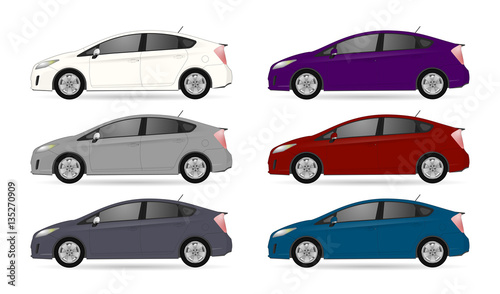 realistic car set.
