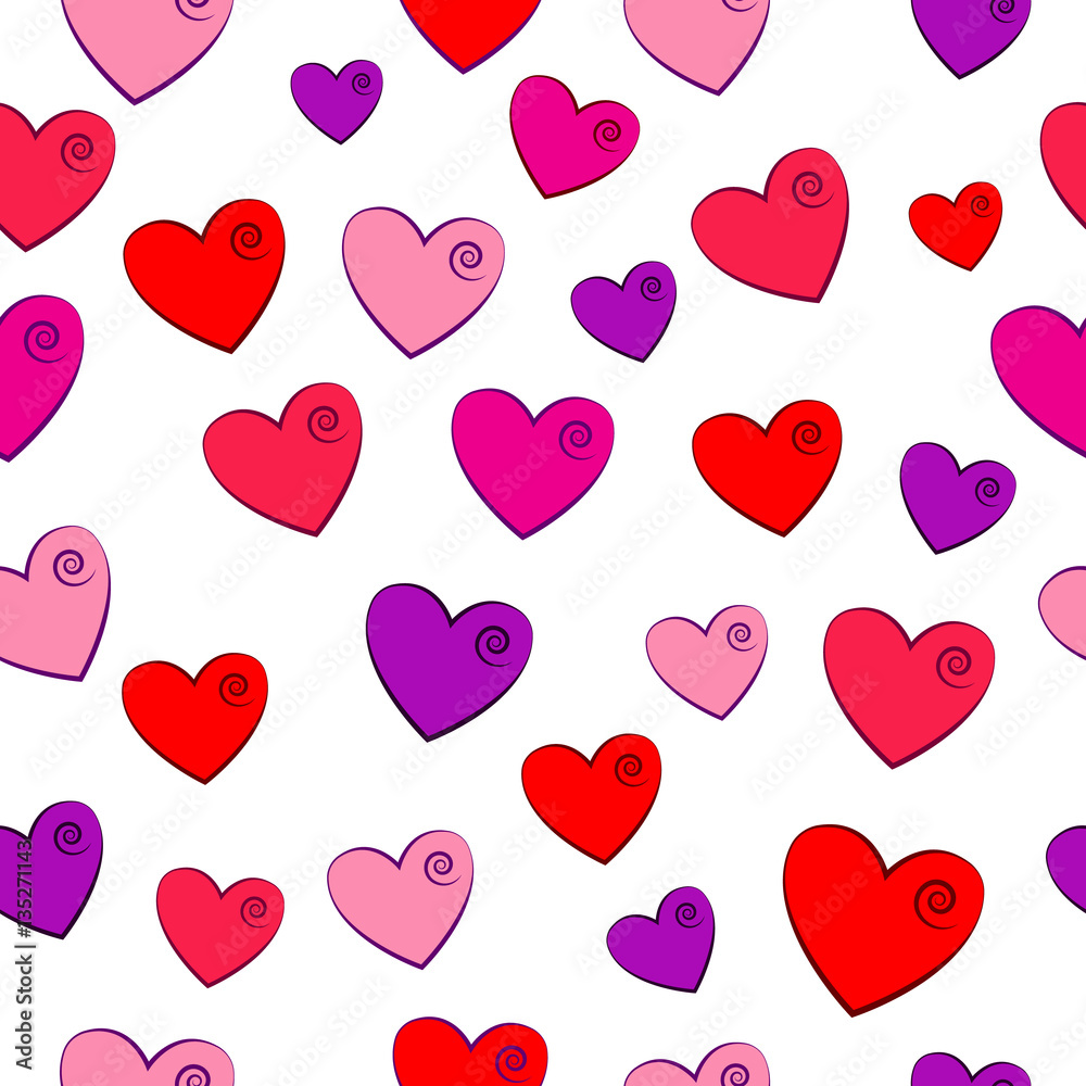 Valentines Day Background with pink hearts