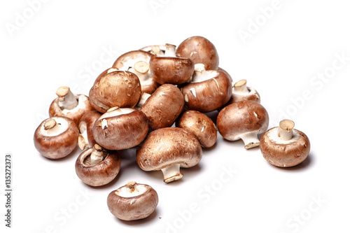 Wallpaper Mural Royal Agaricus (Agaricus bisporus, or Portobello) lying on a whi Torontodigital.ca