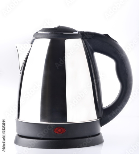 Side View of Electric Kettle on White Background