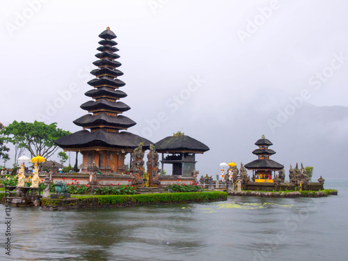 Pura Ulun Danu temple on a lake Beratan in Bali, Indonesia.
