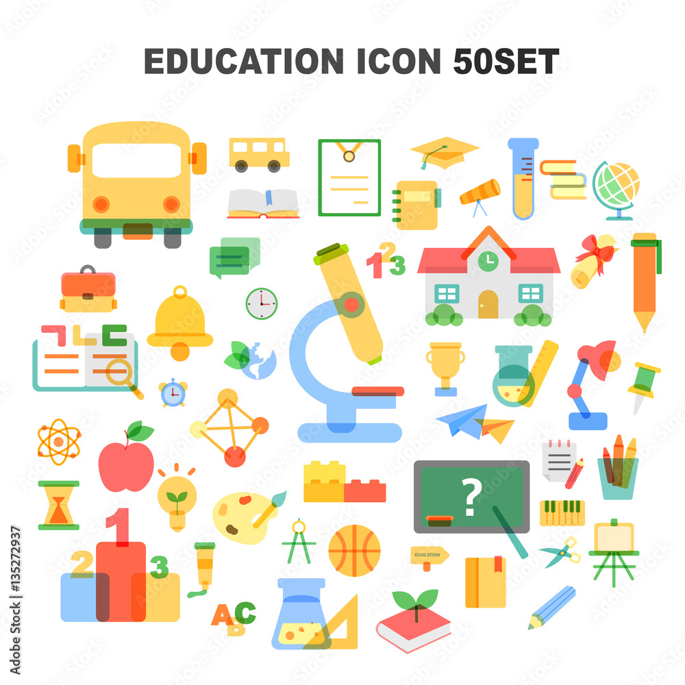 Education icon set Education icon set