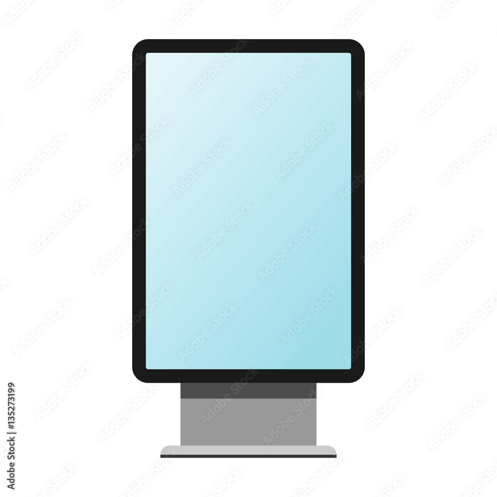 Advertisement billboard vector illustration.