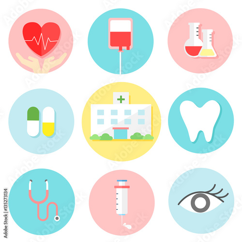 Medical Flat Design Icon Set