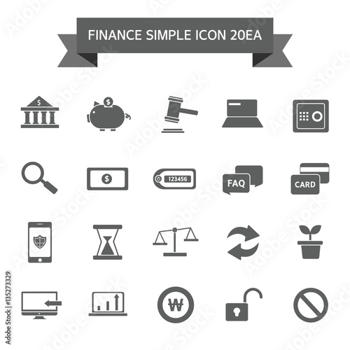 Banking Simple Icon Set