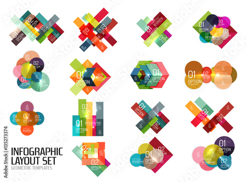 Set of buiness infographics templates