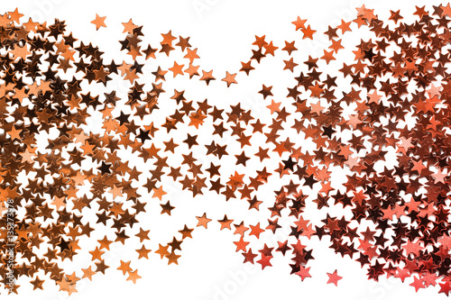 Golden stardust isolated