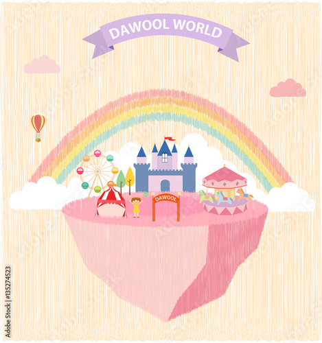 Amusement park illustration