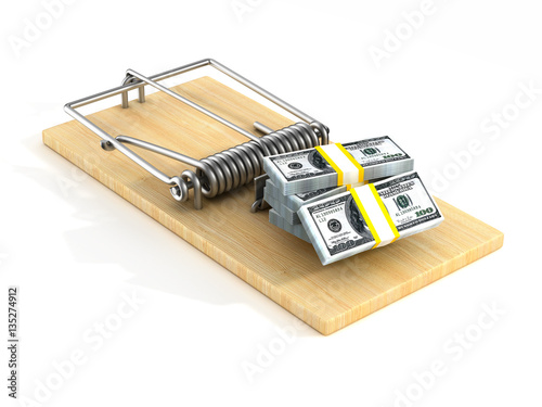 Financial risk. Isolated 3D...
