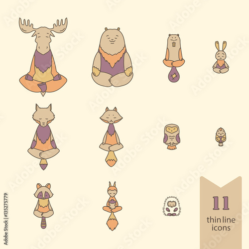 Meditative Animals icons