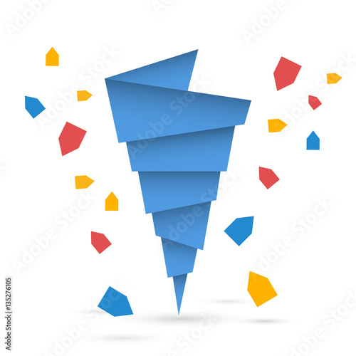 Vector flat picture of the climatic phenomena of a tornado or typhoon