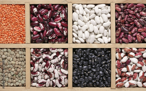Various beans in box