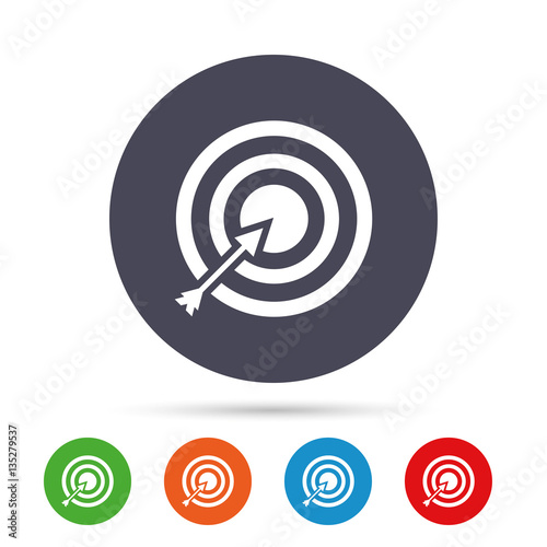 Target aim sign icon. Darts board symbol.