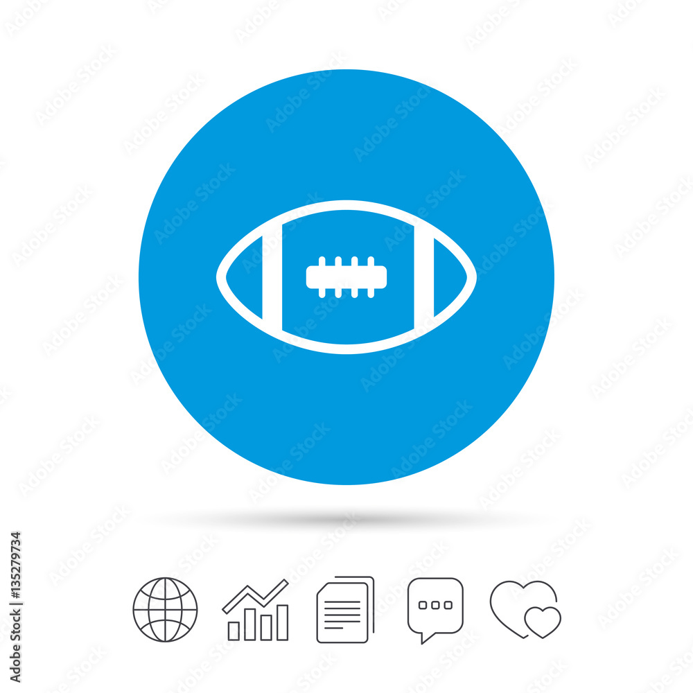 American football sign icon. Team sport game. American football sign icon. Team sport game.