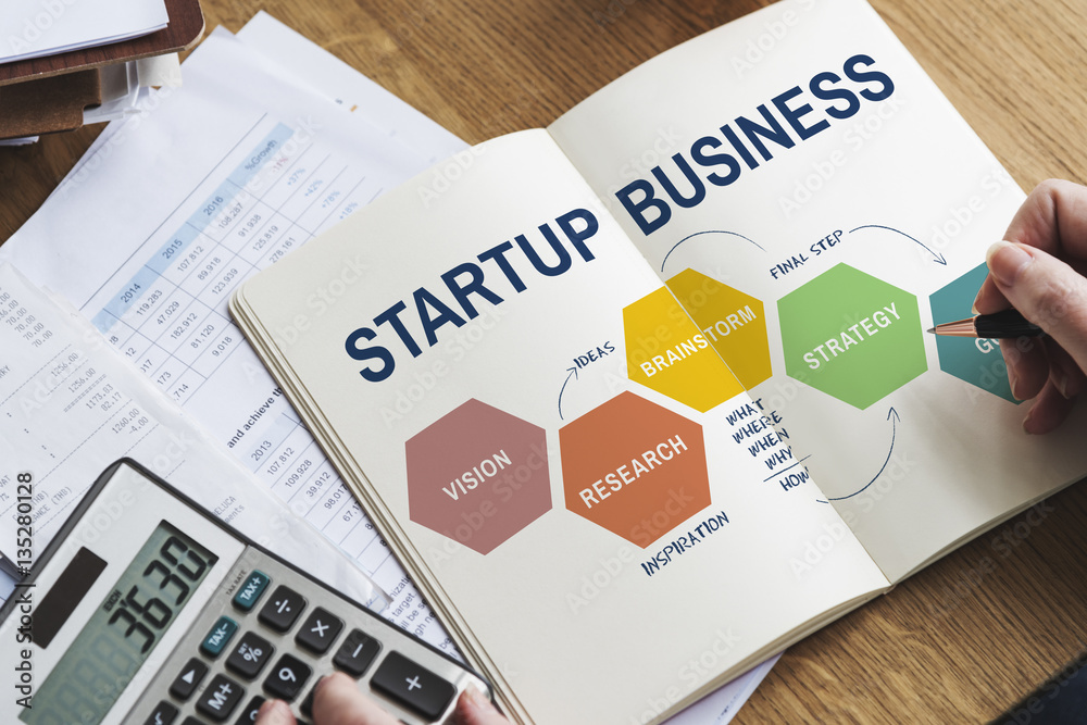 Fotografie Startup Business Strategy Reserch Concept