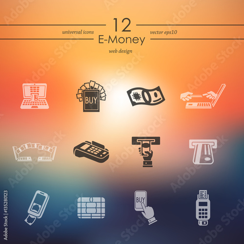 Set of e-money icons